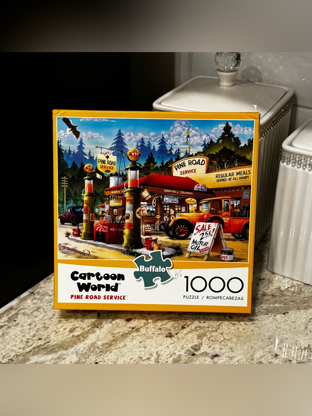 Buffalo Cartoon World Pine Road Service 1000-Piece Puzzle